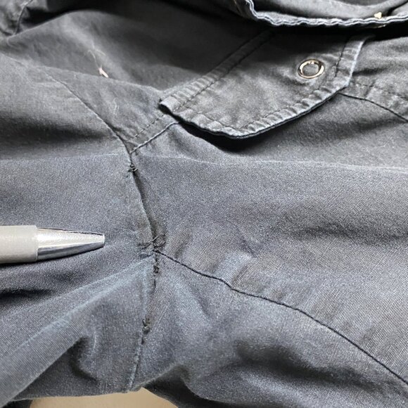 Tahari Arthur S Levine Black Long-Sleeve Button-Up Shirt Dress Pockets Y2K 90s - Picture 8 of 10